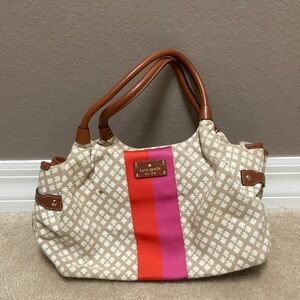 Kate Spade Tan and Pink Shoulder Bag